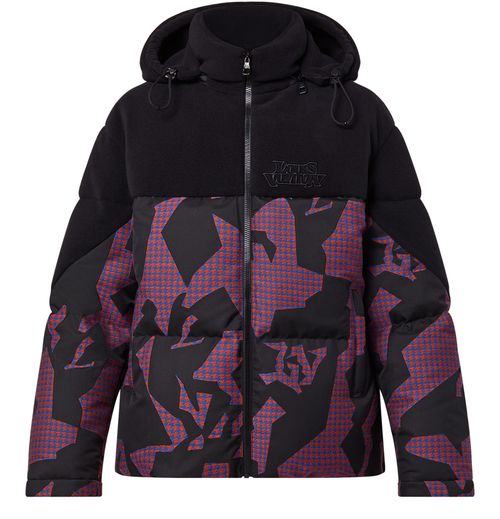 LOUIS VUITTON Doudoune bimatière à capuche