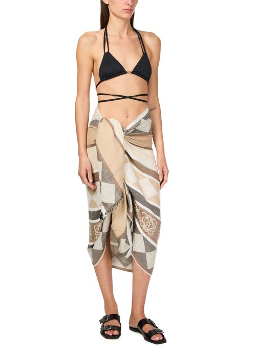 LOEWE Linen and cotton scarf