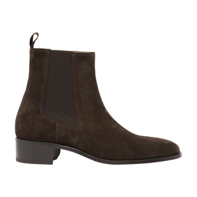 Tom Ford Men's Alec Suede Ankle Chelsea Boots In Brown