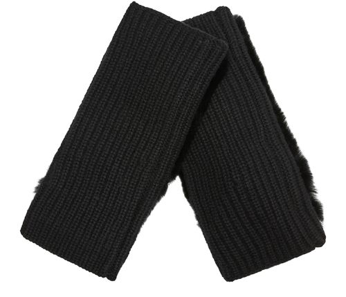YVES SALOMON Rex rabbit fur mittens