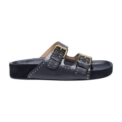 Isabel Marant Lennya Studded Slide Sandal In Black