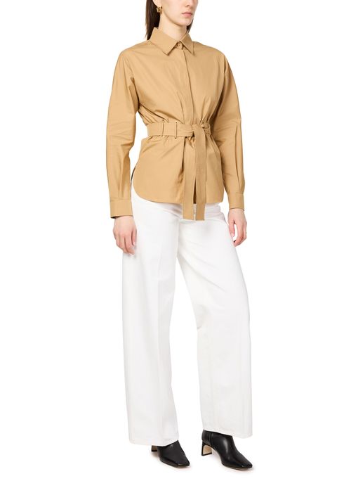 MAX MARA Chemise en popeline de coton avec ceinture Juglas