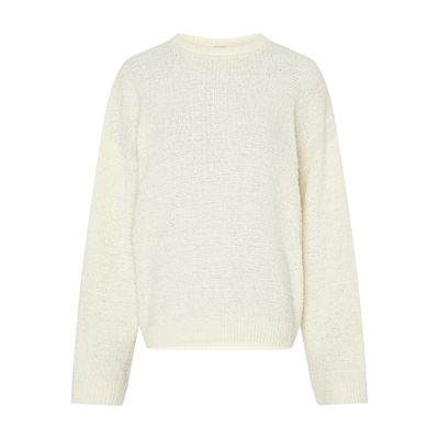 Totême Off-white Vented Jumper In Beige