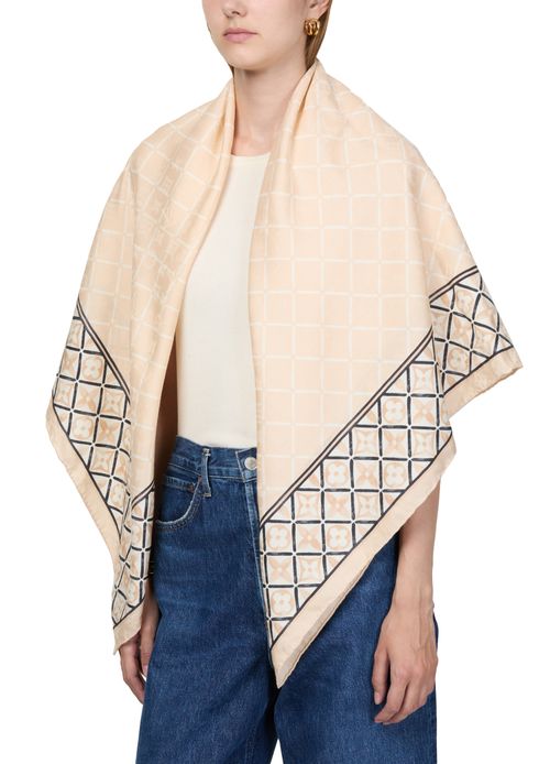 LOUIS VUITTON Monogram Flower Tile Shawl