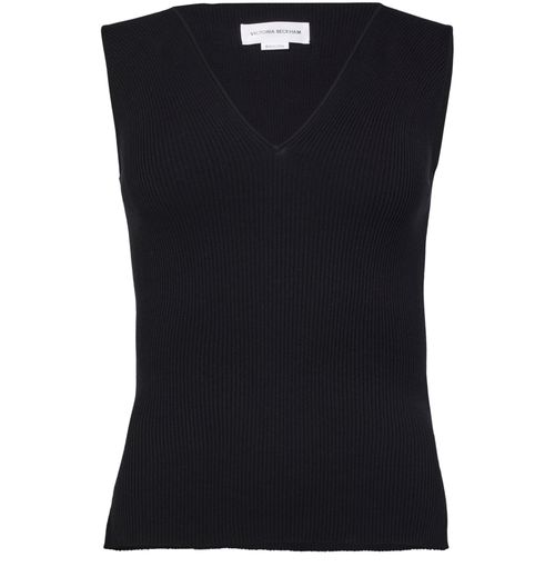 VICTORIA BECKHAM Rib detail v-neck tank