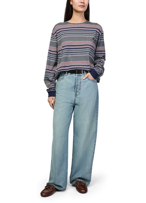 MIU MIU Long-sleeved striped t-shirt