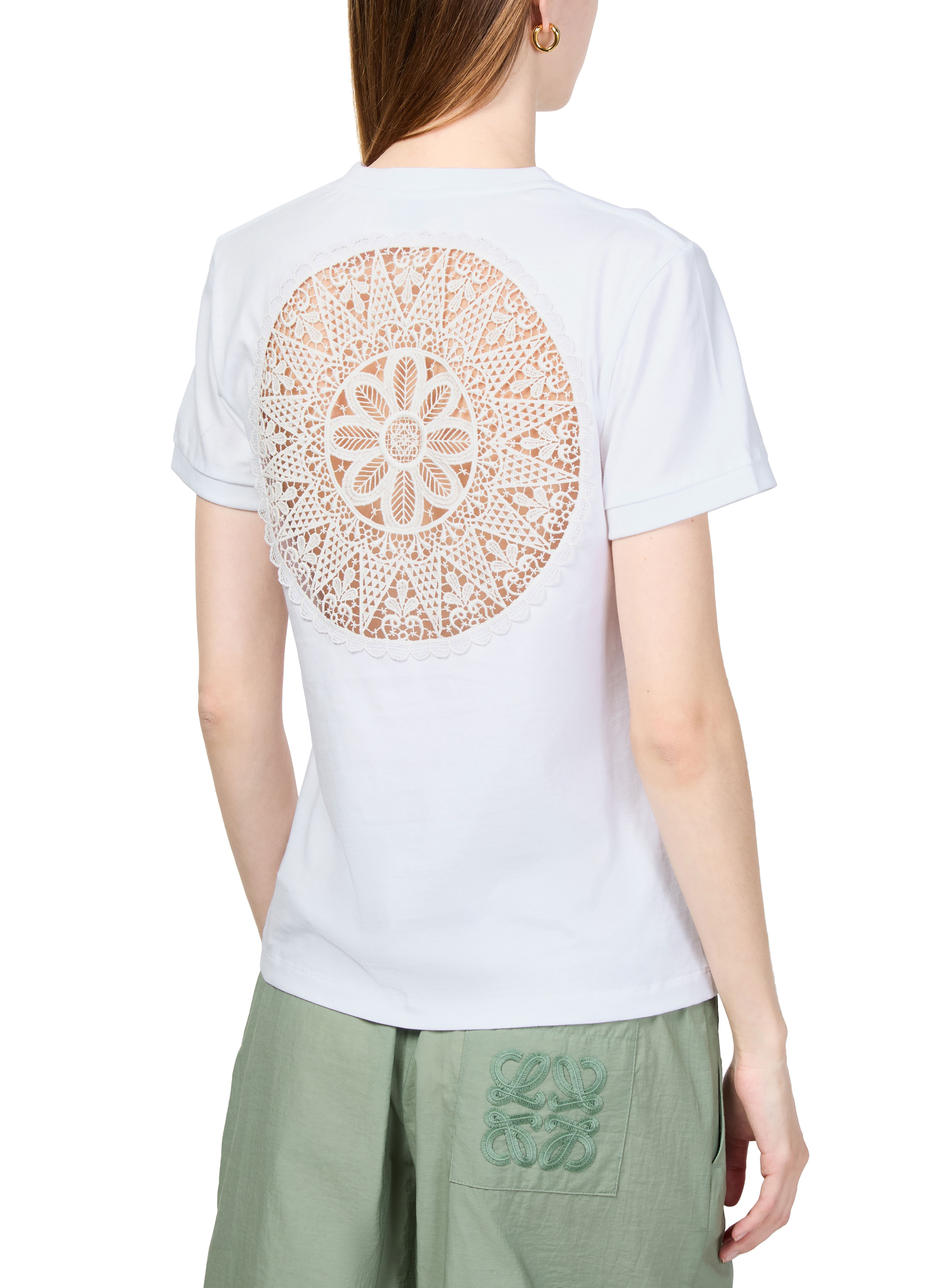 Cotton and lace t-shirt thumbnail 5