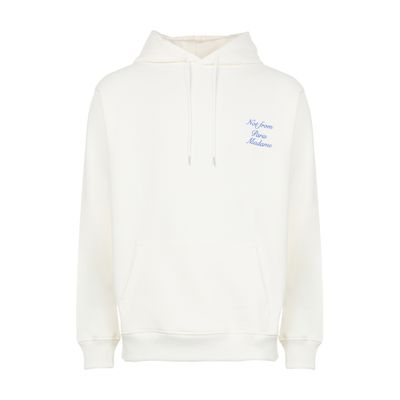 Drôle De Monsieur Slogan-embroidered Hoodie In Off-white