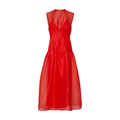 khaite wes seamed silk organza dress Toeing the line between tough and fragile, the @khaite_ny spring collection  stays grounded in modern femininity. The Wes Dress in shantung organza hits  in all the right spots. #khaite #newarrivals #richards #mitchellstores