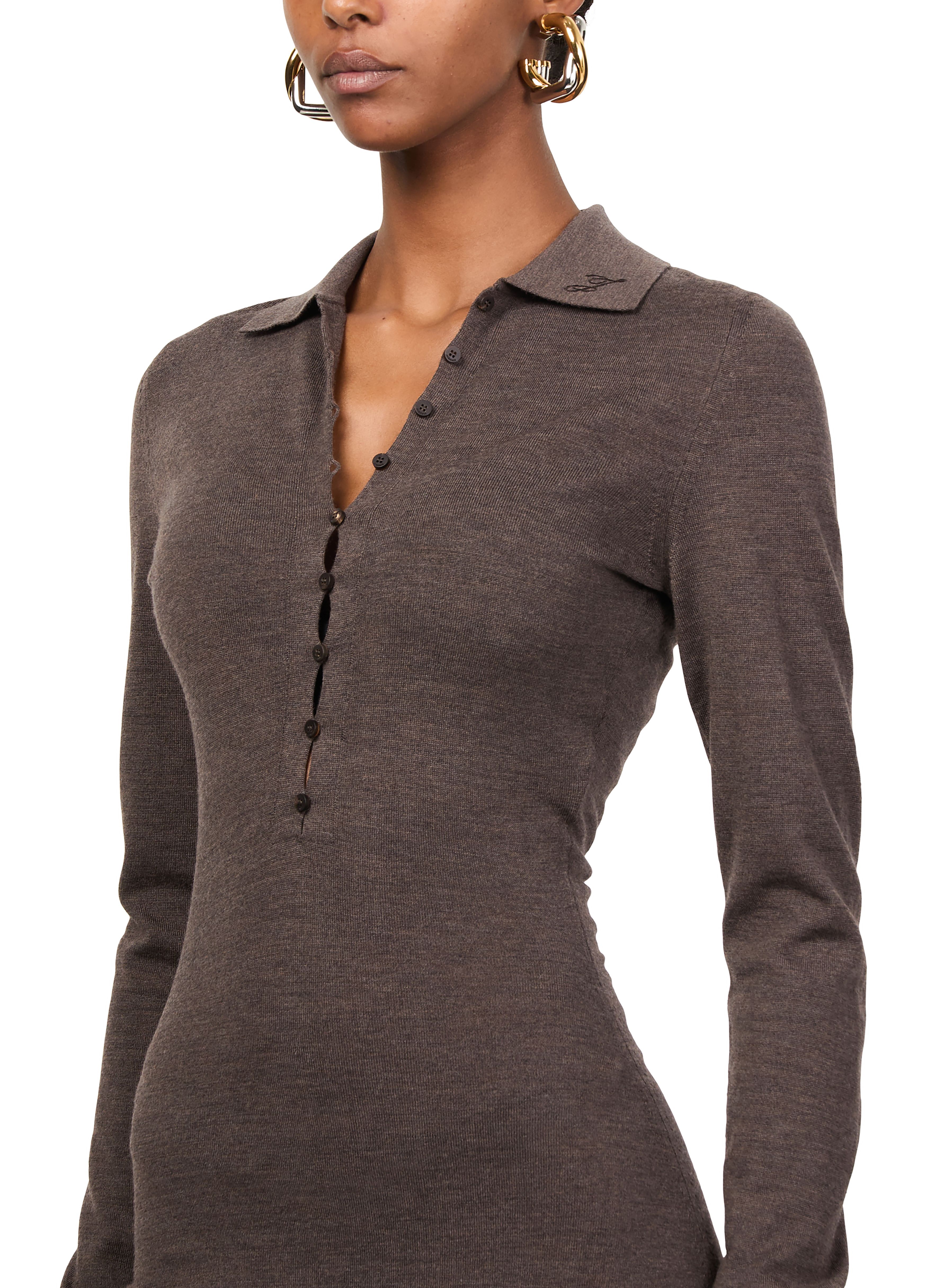 The Merino polo dress thumbnail 4