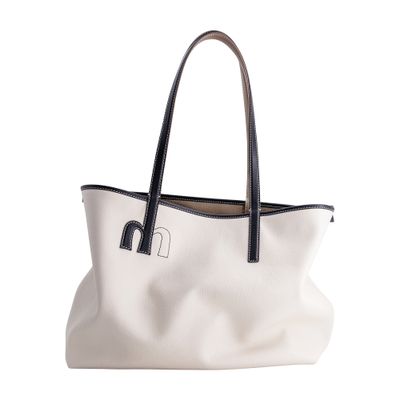 Mlouye M Tote Bag In Off-white
