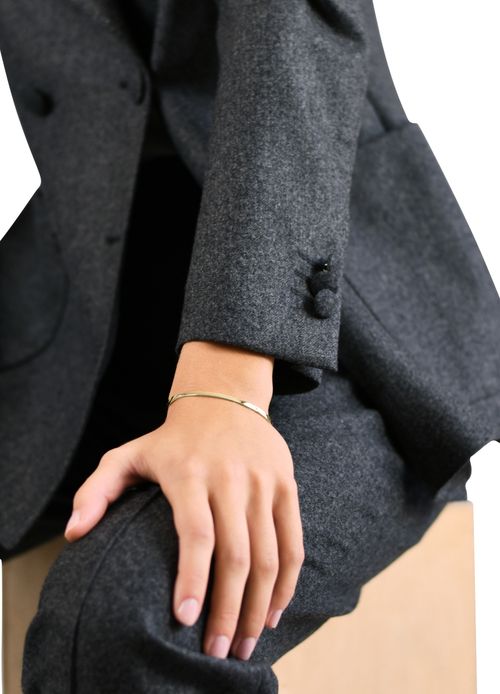 LE GRAMME Polished gold ribbon bracelet 7g