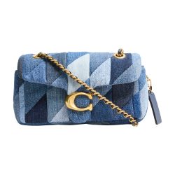 Women's Tabby 20 quilted patchwork denim shoulder bag