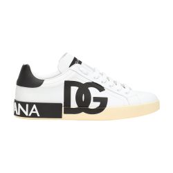 Men s Calfskin nappa Portofino sneakers with DG logo print DOLCE GABBANA 24S