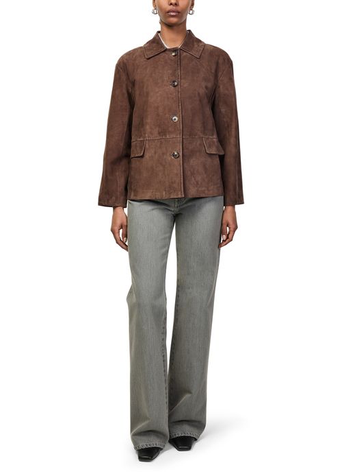 S MAX MARA Veste en cuir suédé