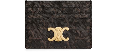 CELINE Triomphe card holder in Triomphe canvas