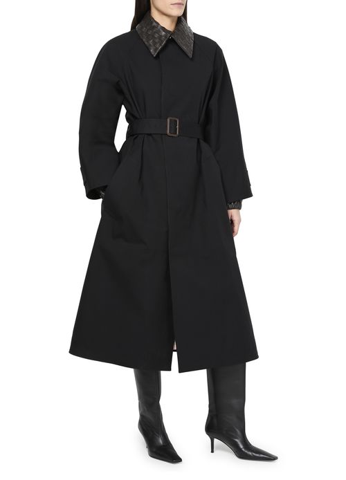 BOTTEGA VENETA Wool coat with contrasting collar