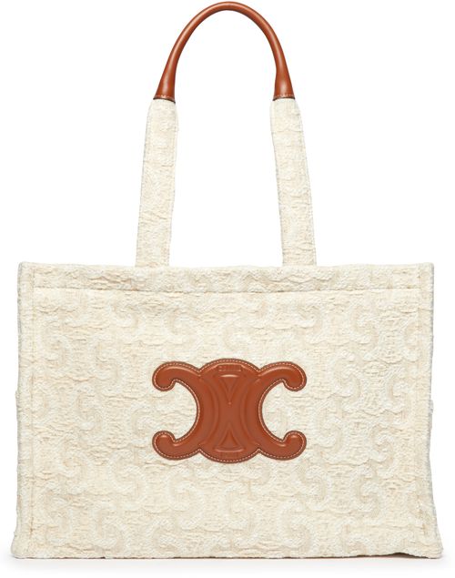 CELINE Large cabas Thais in textile with Triomphe all-over