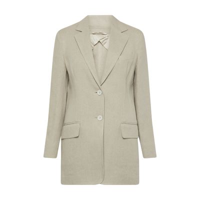 Max Mara Adelchi Linen Blazer In Neutrals