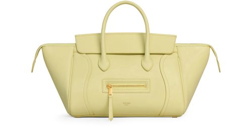 CELINE Small new luggage in supple shiny lambskin