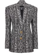 Snakeskin jacquard 2-button jacket - BALMAIN