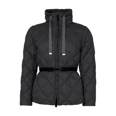 Max Mara Zip-up Puffer Jacket In Gray