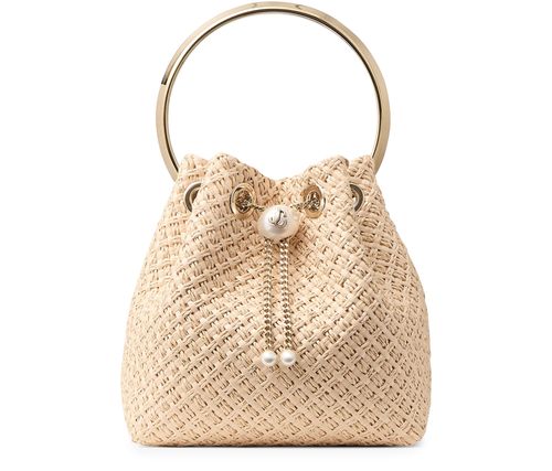 JIMMY CHOO Tasche Bon Bon aus Raffiabast
