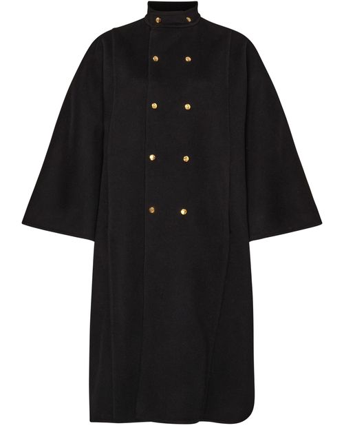 CELINE High-collar cape in double face cashmere