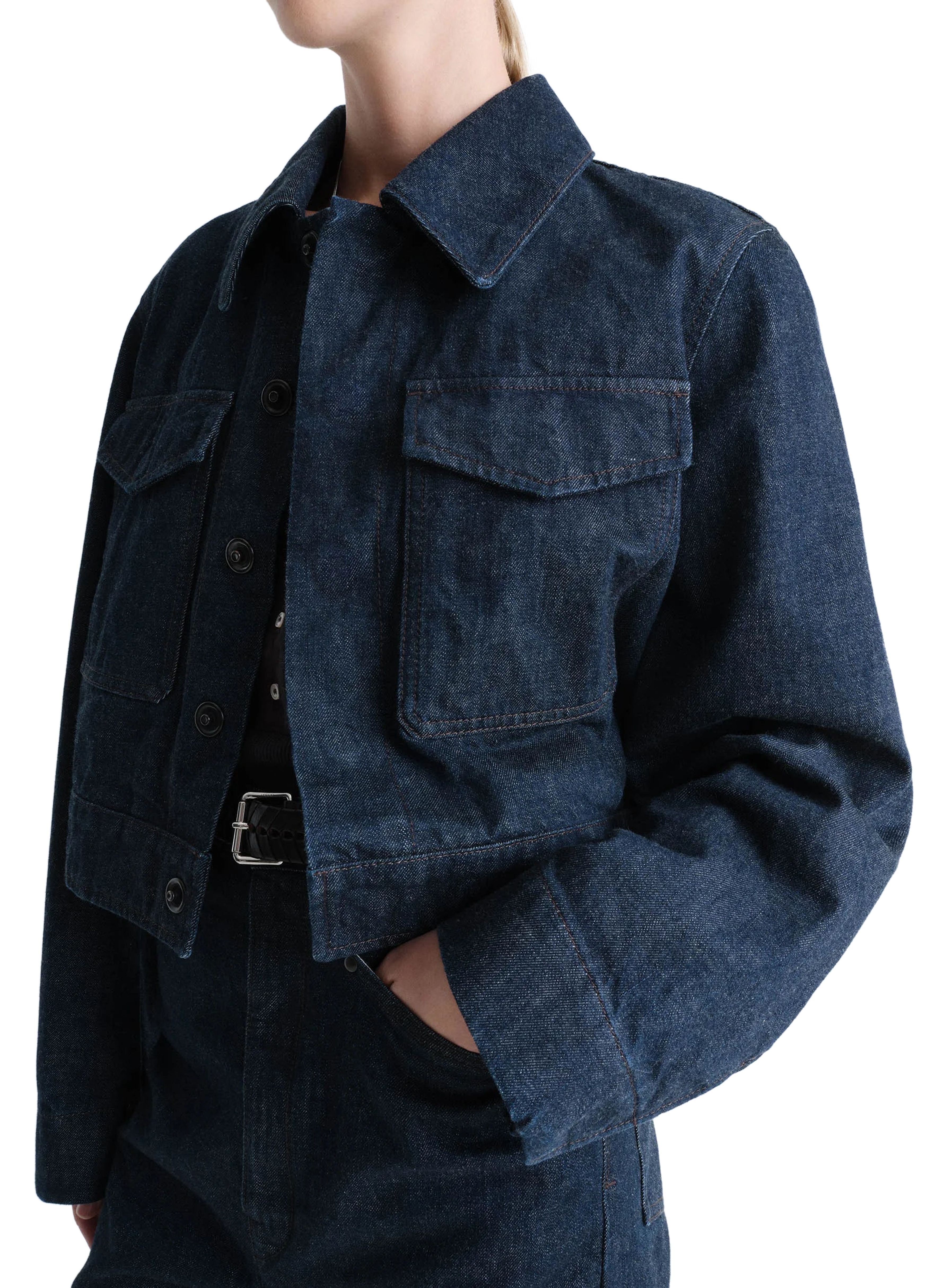 Two pocket cropped jacket thumbnail 3