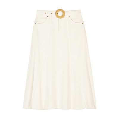Ba&sh Women's Tinna Tie-waist A-line Midi-skirt In White