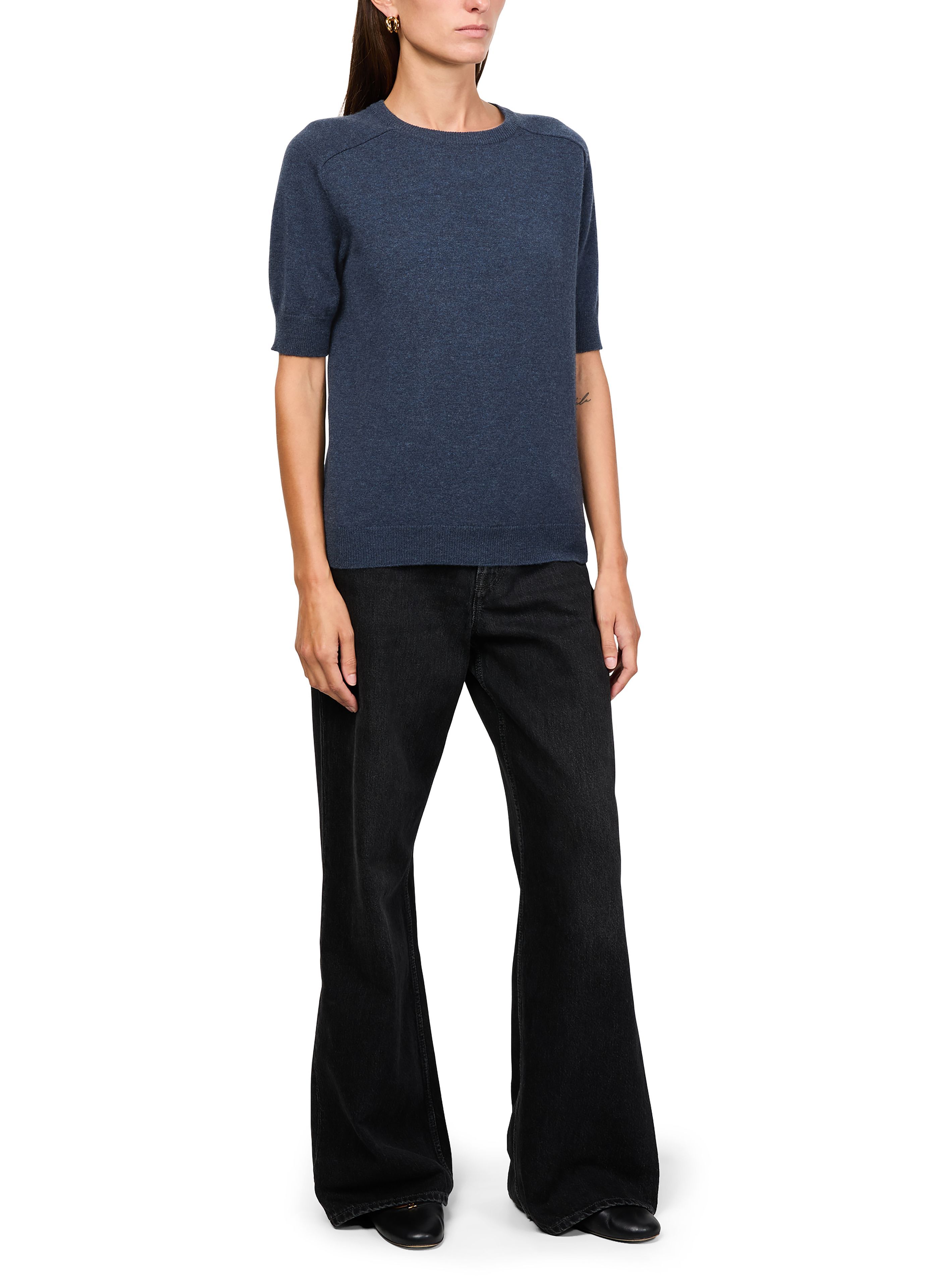 Kenza crew neck cashmere sweater thumbnail 6