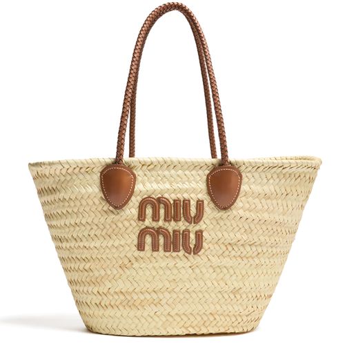 MIU MIU Palmetto straw basket