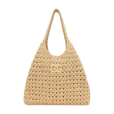 Dolce & Gabbana 3.5 Raffia Tote Bag In Multicolor