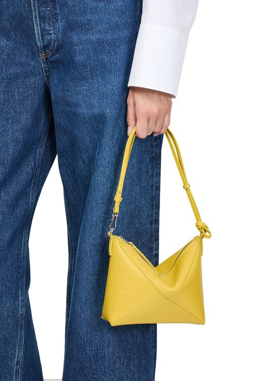 LOEWE Puzzle Fold Pouch en cuir de veau nappa brillant
