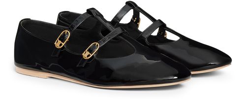 CELINE Les ballerines Celine babies in patent calfskin