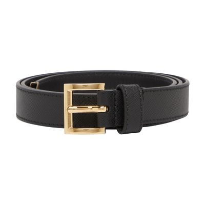 Prada Damen Schwarz Leather Belt Größe 80