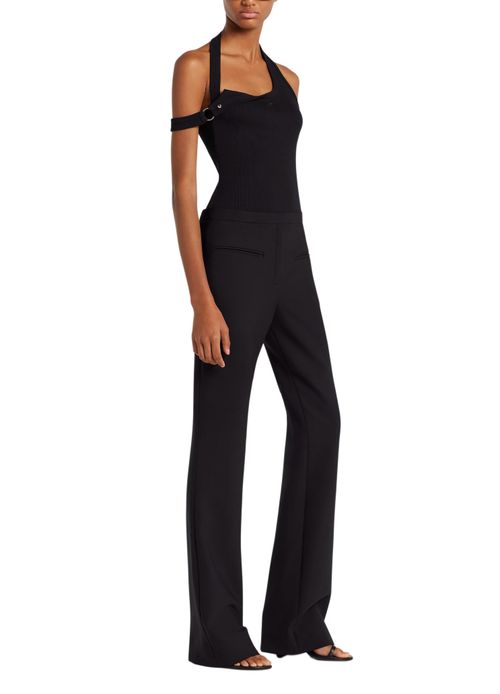 COURREGES Undressed 90's rib buckle tank top