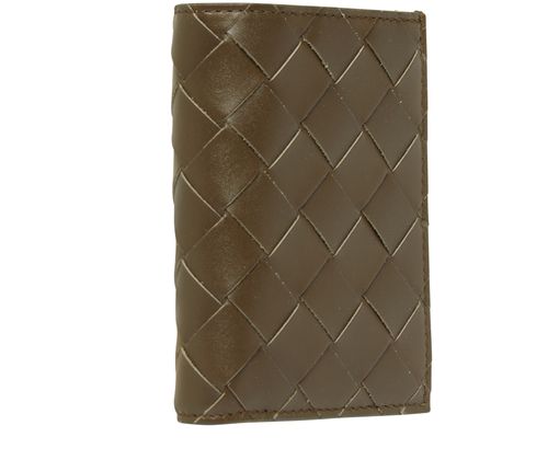 BOTTEGA VENETA Porte-cartes slim à rabat Intrecciato