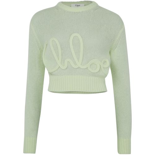 CHLOE Logo wool and silk sweater