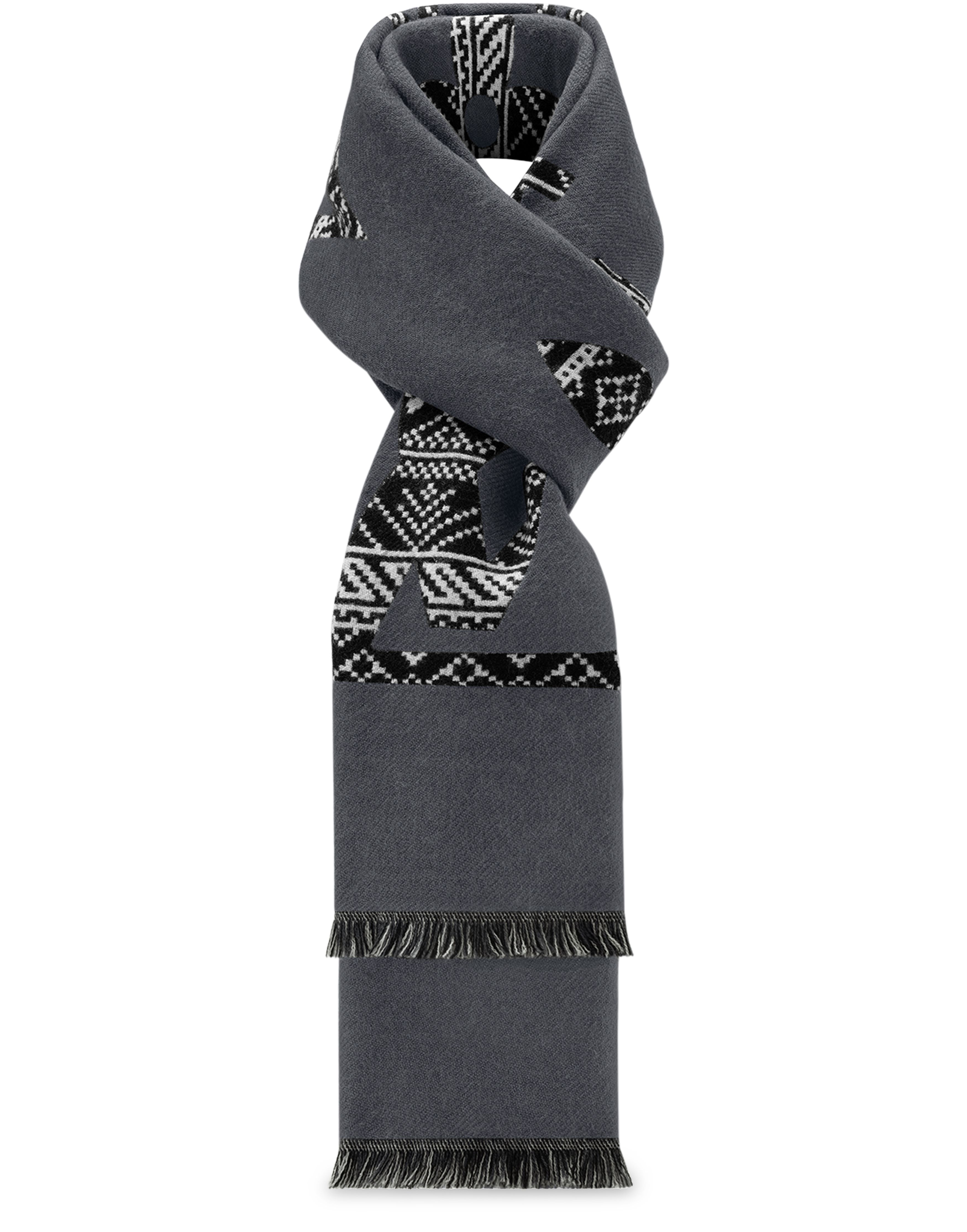 Monogram Two-Sided Scarf