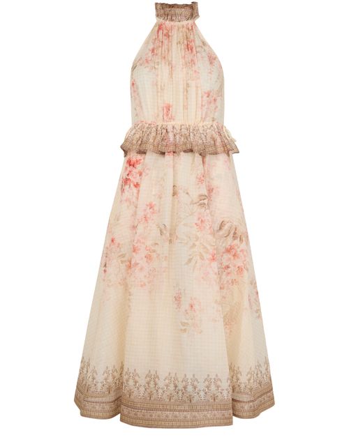 ZIMMERMANN Illuminate halter midi dress