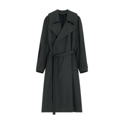 Lemaire Trench Coat Whith Detachable Lining In Black