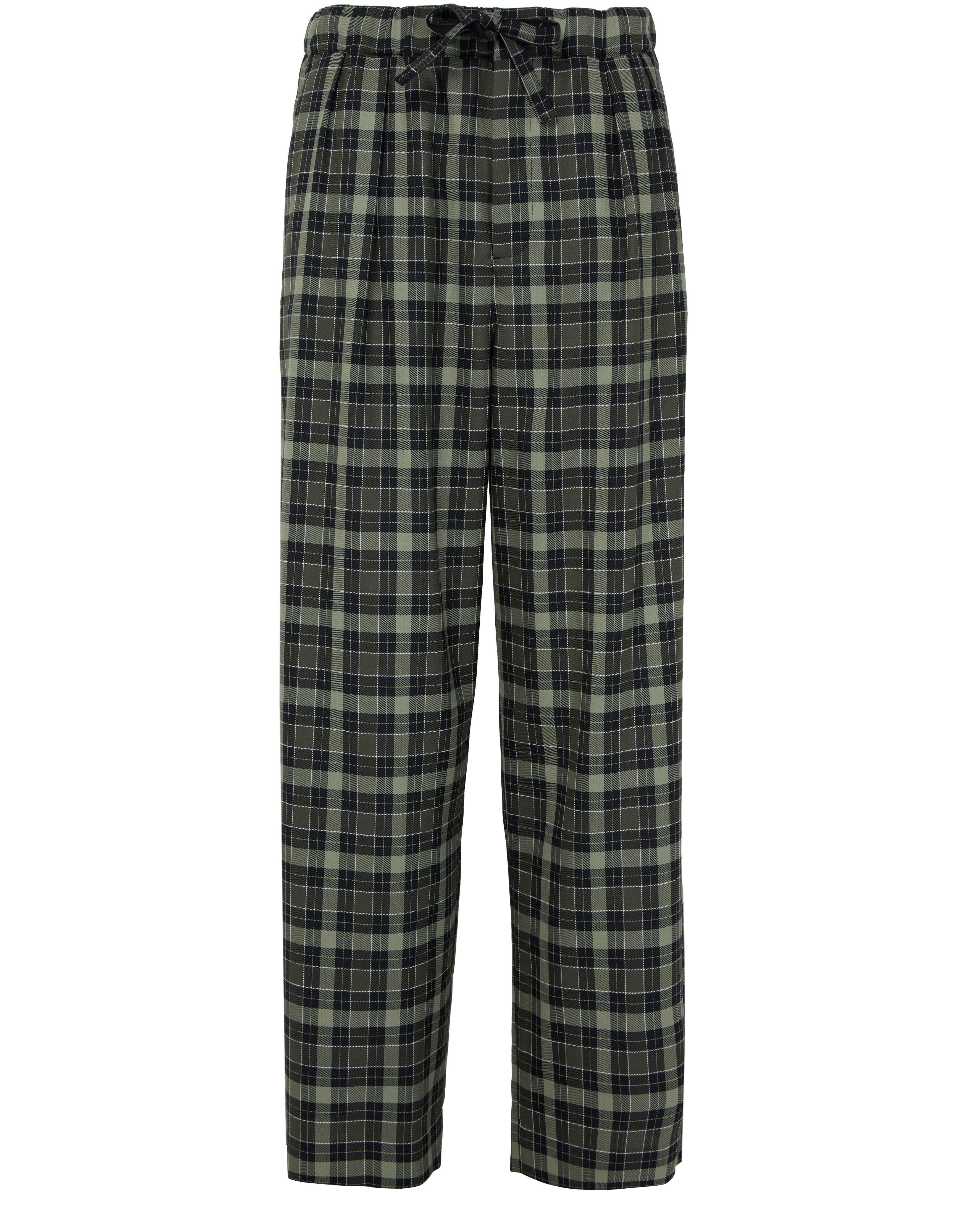 Drawstring trousers in wool blend