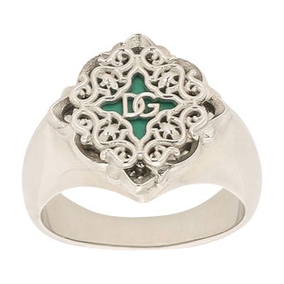 Dolce & Gabbana Majolica Enamel Ring In Multicolor