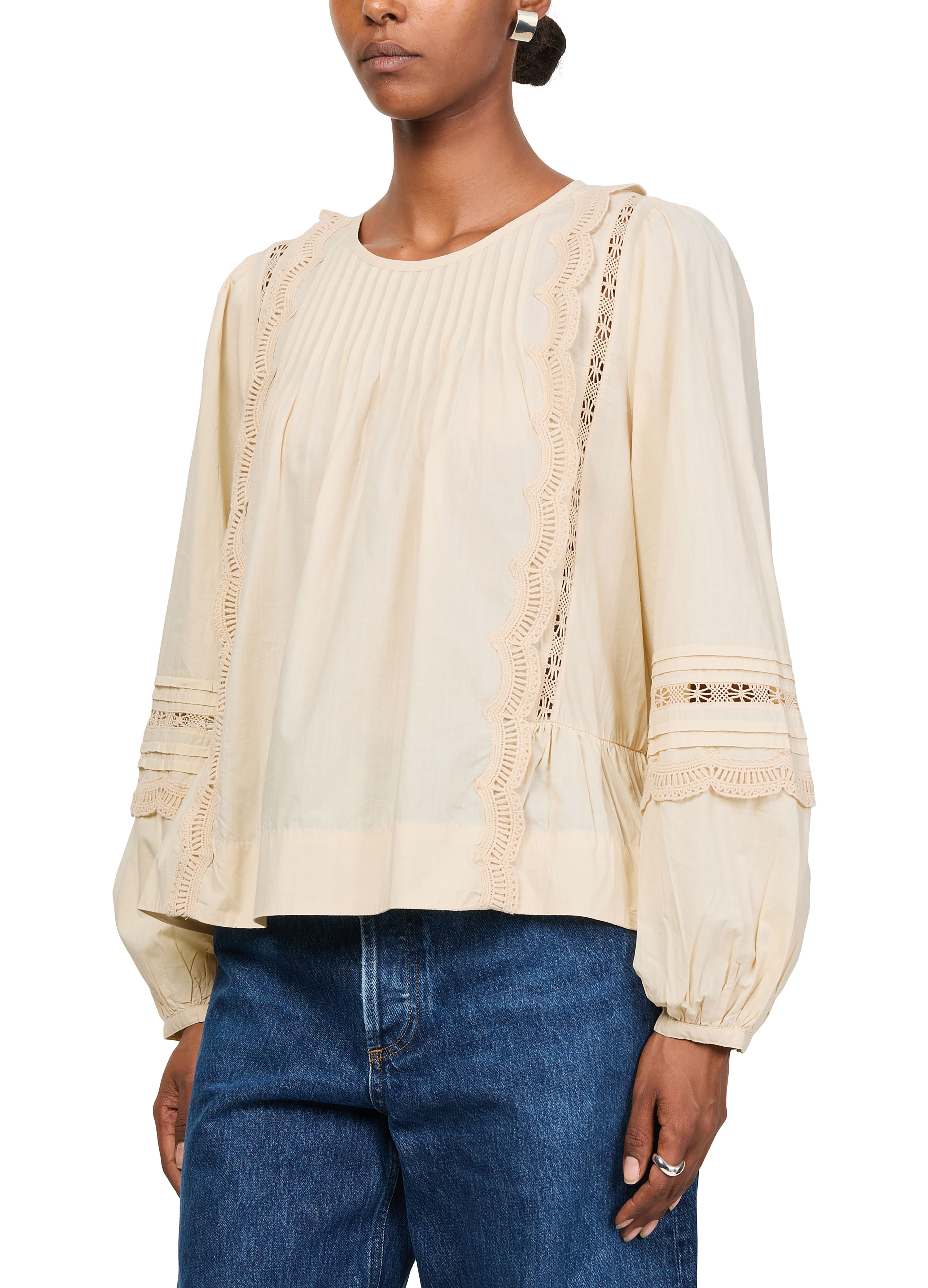 Leaf long-sleeved blouse thumbnail 4