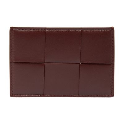 Bottega Veneta Cassette Business Card Holder In Brown
