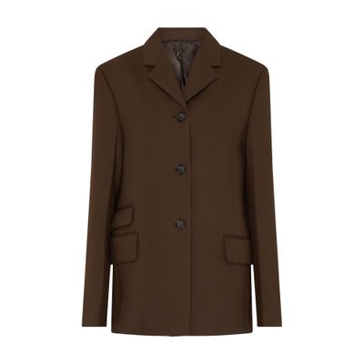 Totême Elegant Three-button Jacket In Brown
