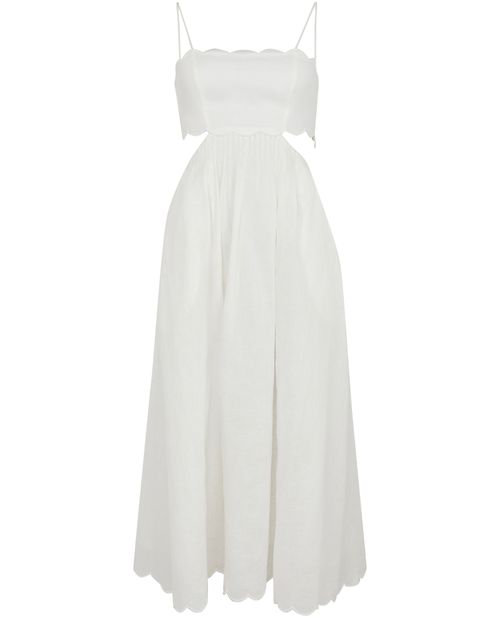 ZIMMERMANN Rhiannon scallop midi dress