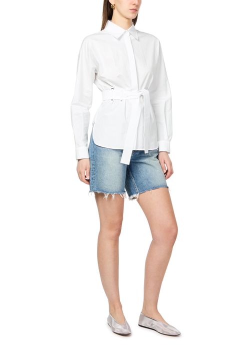 MAX MARA Juglas cotton poplin shirt with belt