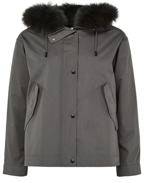 YVES SALOMON Hooded cotton parka